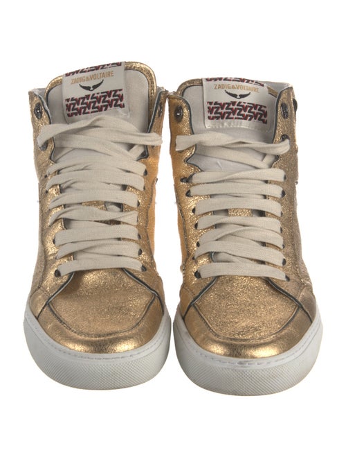 Zadig & Voltaire Leather Graphic Print Sneakers