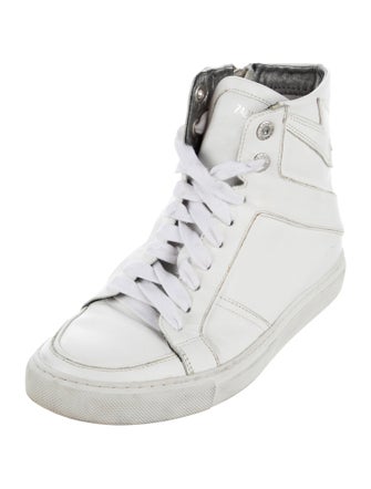 Zadig & Voltaire Leather Wedge Sneakers