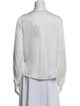 Zadig & Voltaire Mock Neck Long Sleeve Button-Up Top