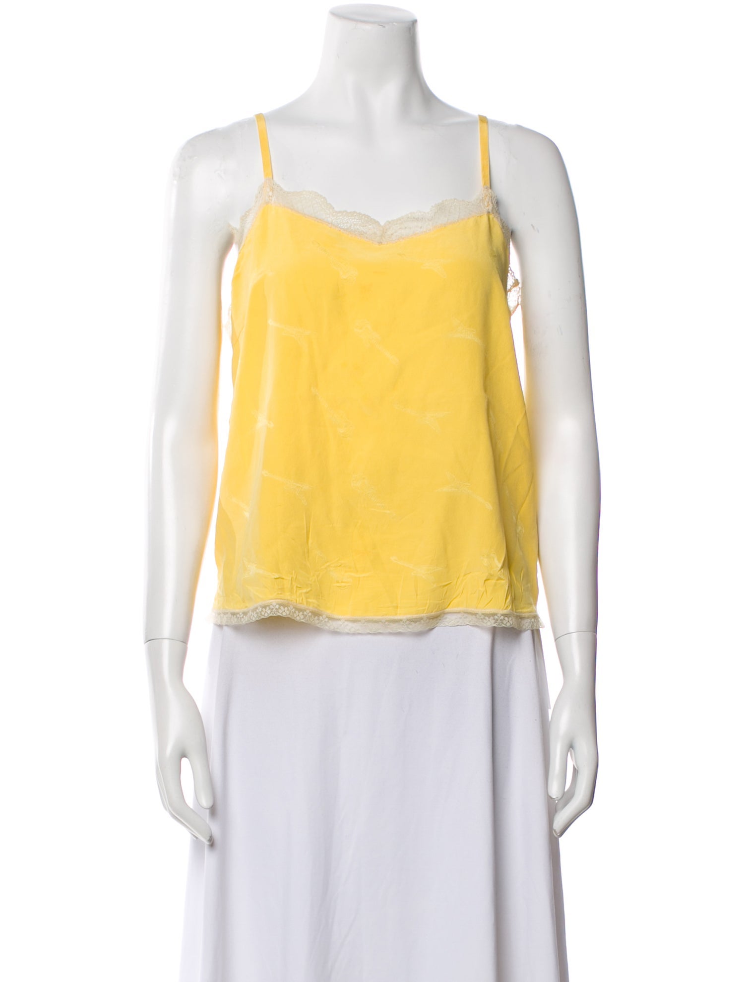 Zadig & Voltaire Silk Square Neckline Top