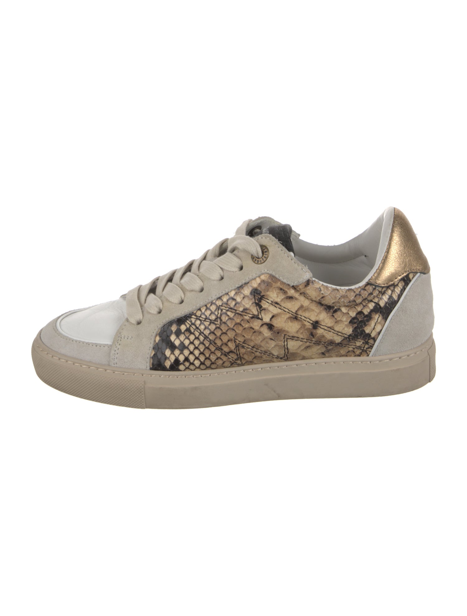 Zadig & Voltaire Leather Animal Print Sneakers