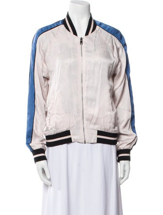 Zadig & Voltaire Colorblock Pattern Bomber Jacket