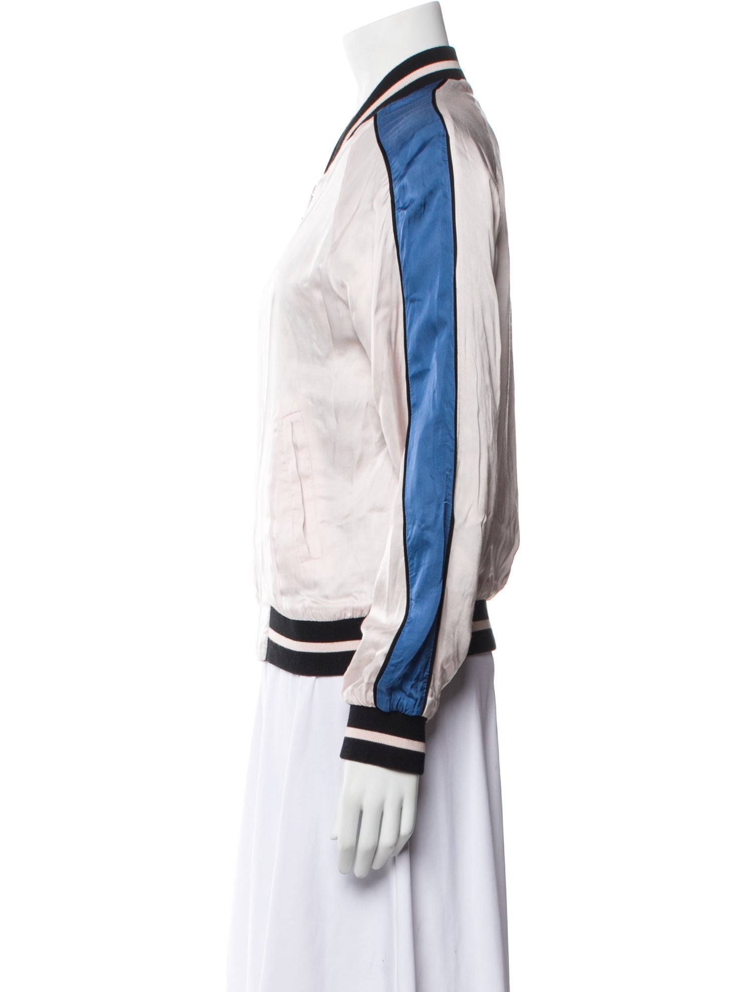 Zadig & Voltaire Colorblock Pattern Bomber Jacket