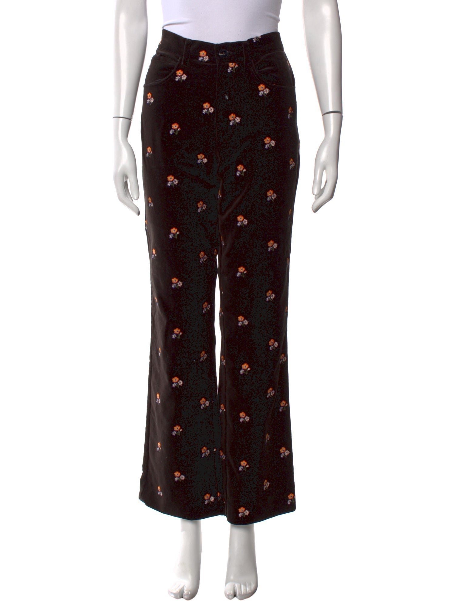Zadig & Voltaire Floral Print Wide Leg Pants