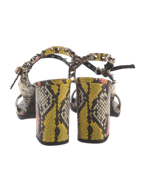 Zadig & Voltaire Embossed Leather Animal Print Sandals