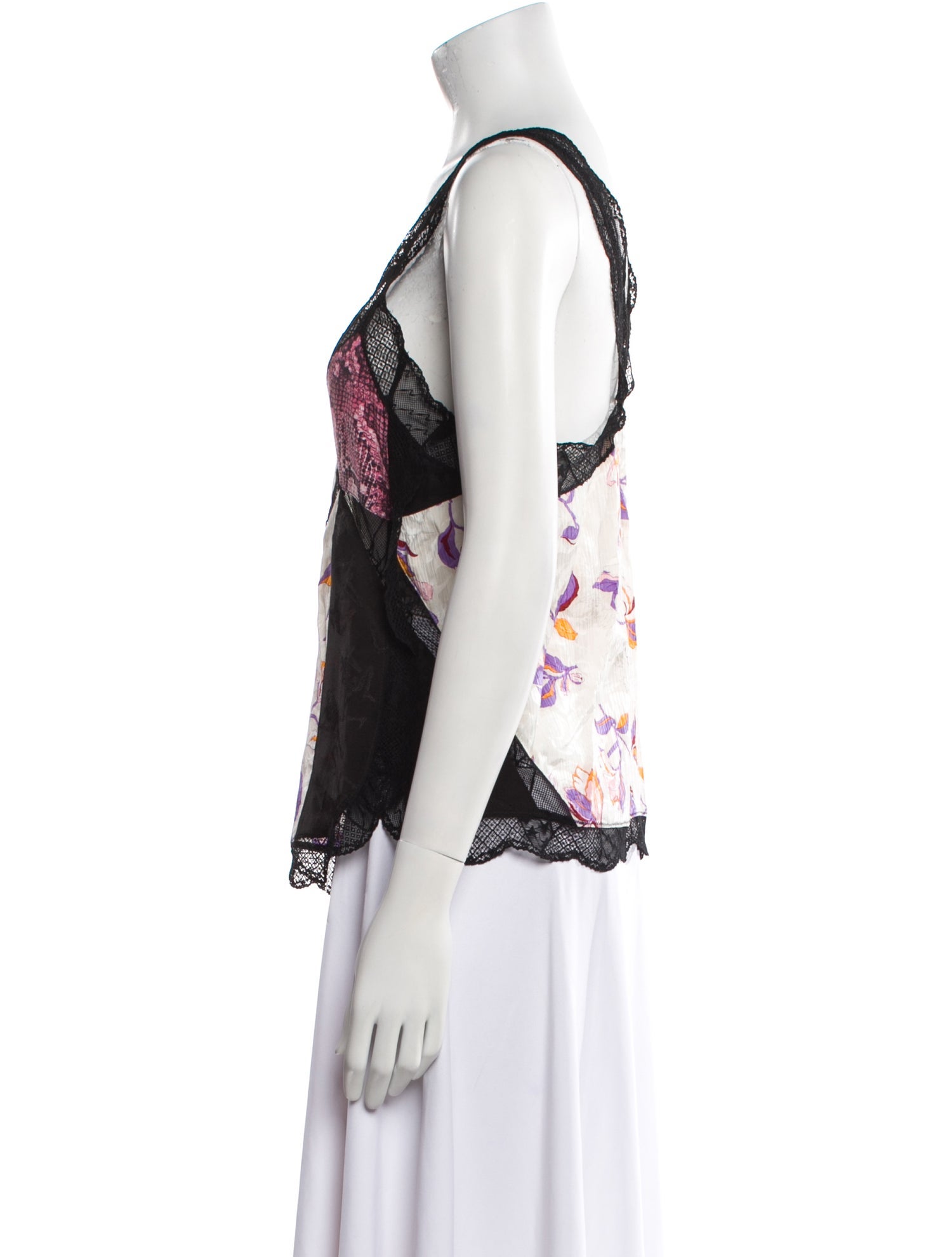 Zadig & Voltaire Lace Pattern V-Neck Top
