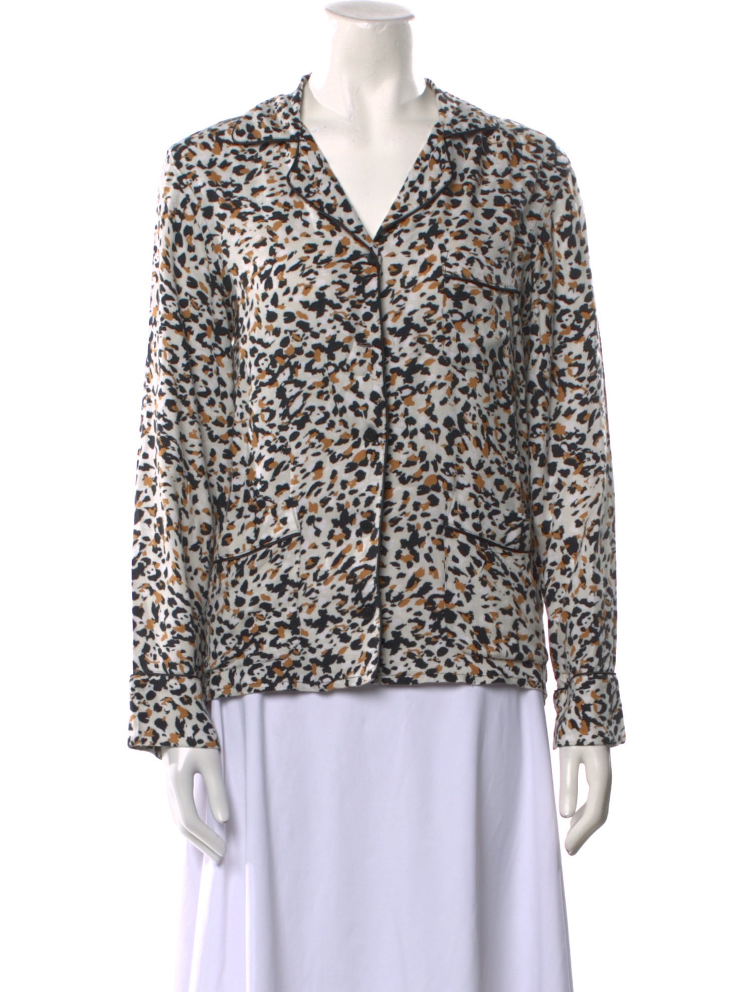 Zadig & Voltaire Printed Long Sleeve Blouse