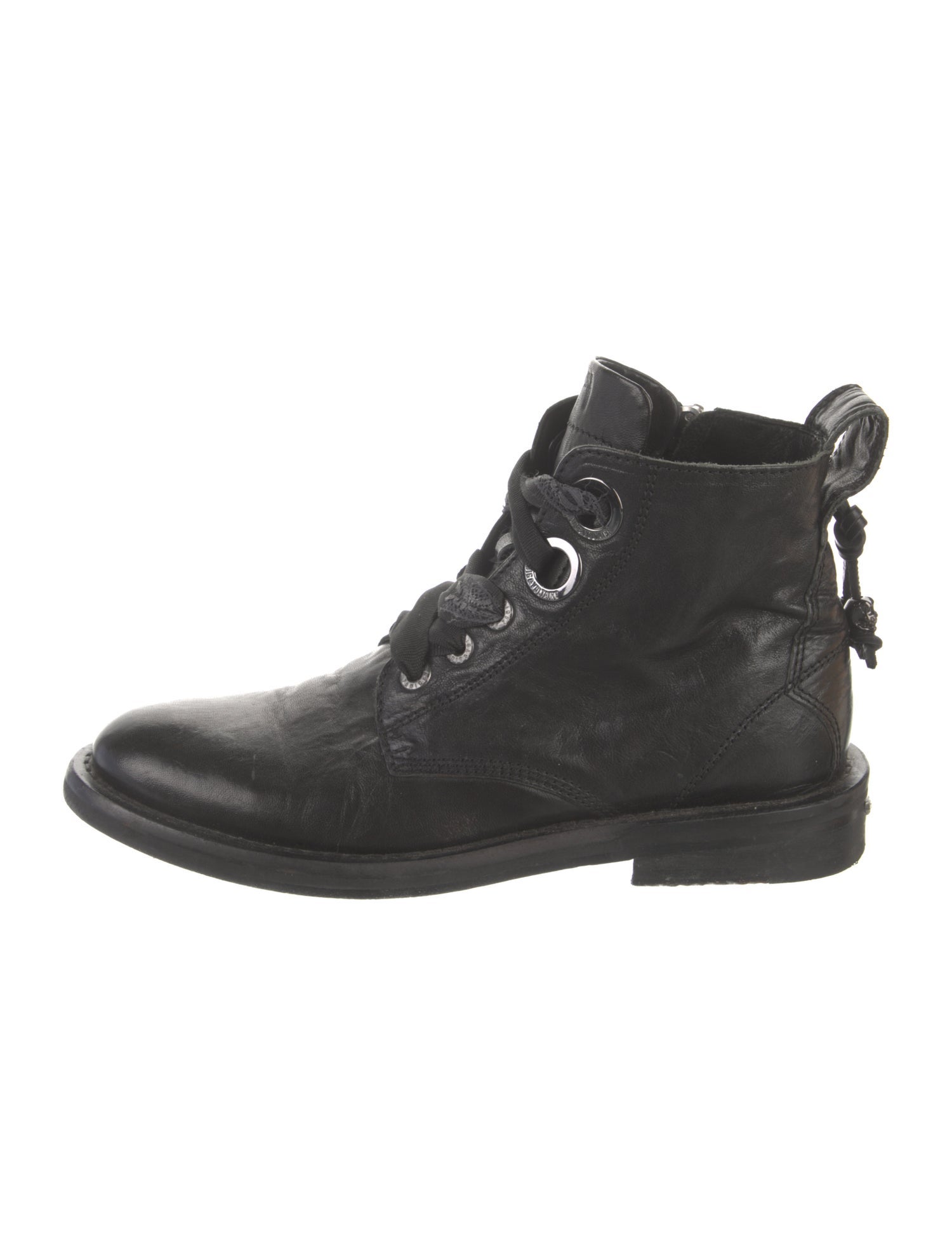 Zadig & Voltaire Leather Combat Boots