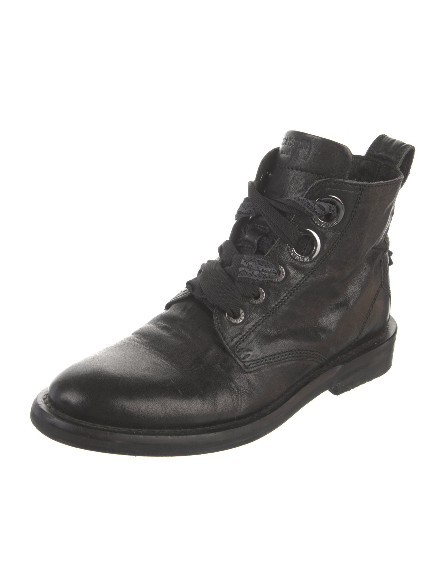 Zadig & Voltaire Leather Combat Boots