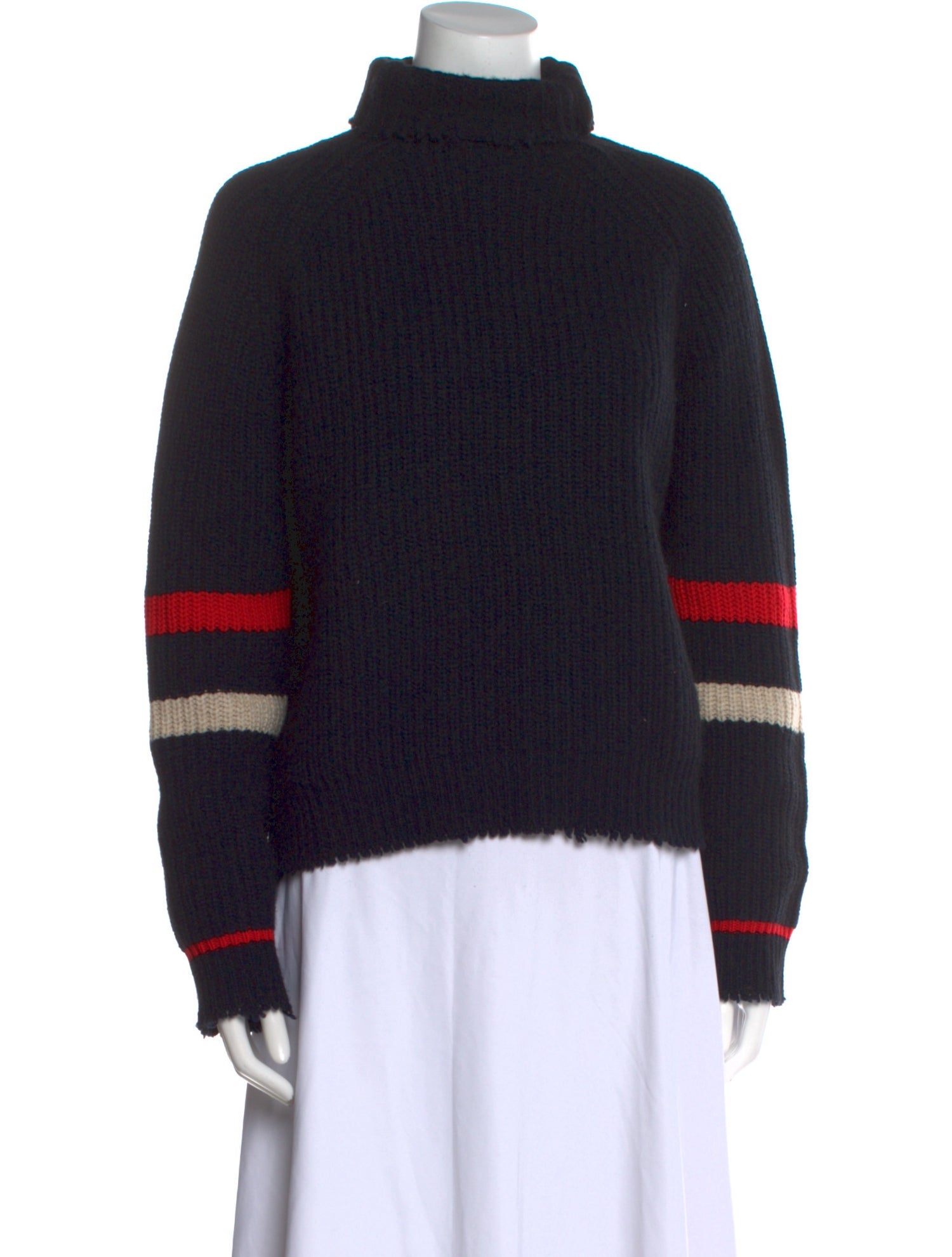 Zadig & Voltaire Striped Mock Neck Sweater