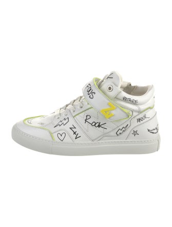 Zadig & Voltaire Leather Printed Sneakers
