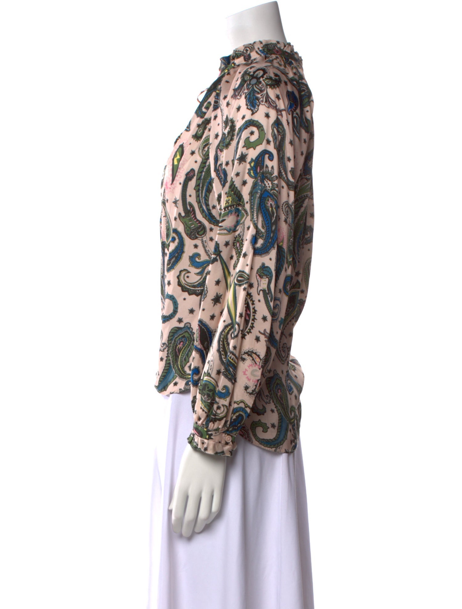 Zadig & Voltaire Paisley Print Mock Neck Blouse
