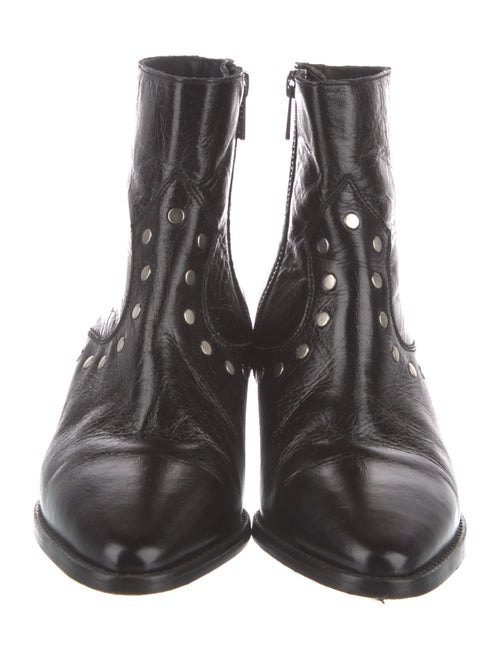 Zadig & Voltaire Leather Studded Accents Western Boots