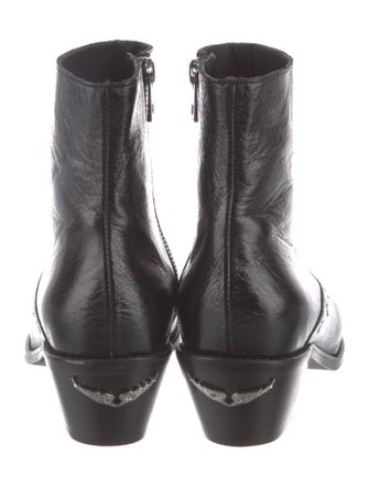 Zadig & Voltaire Leather Studded Accents Western Boots