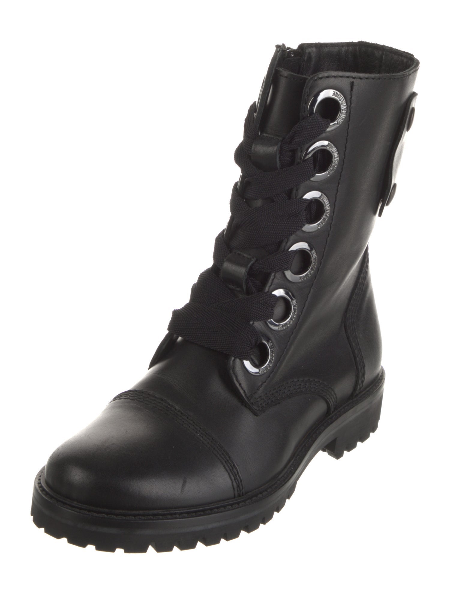 Zadig & Voltaire Leather Combat Boots