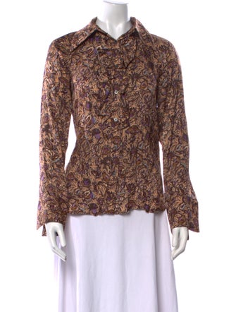 Zadig & Voltaire Printed Long Sleeve Button-Up Top