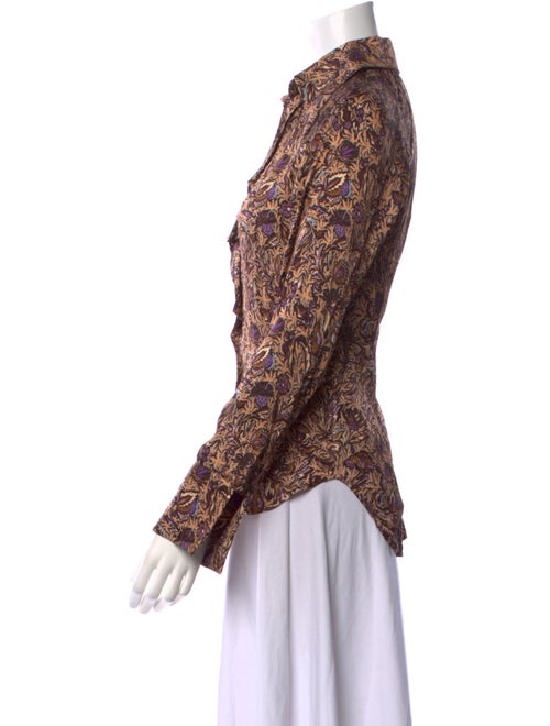 Zadig & Voltaire Printed Long Sleeve Button-Up Top