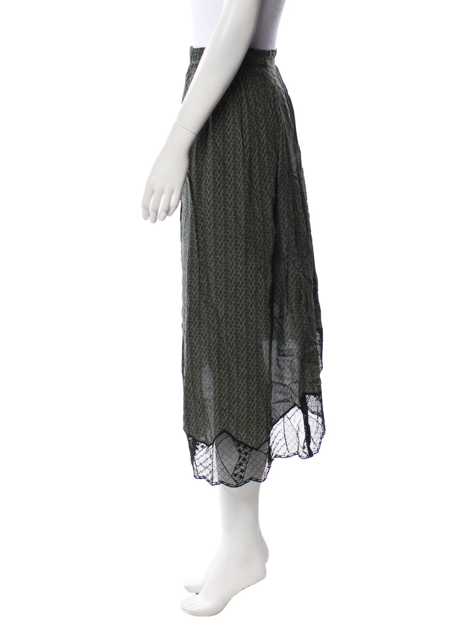 Zadig & Voltaire Striped Midi Length Skirt