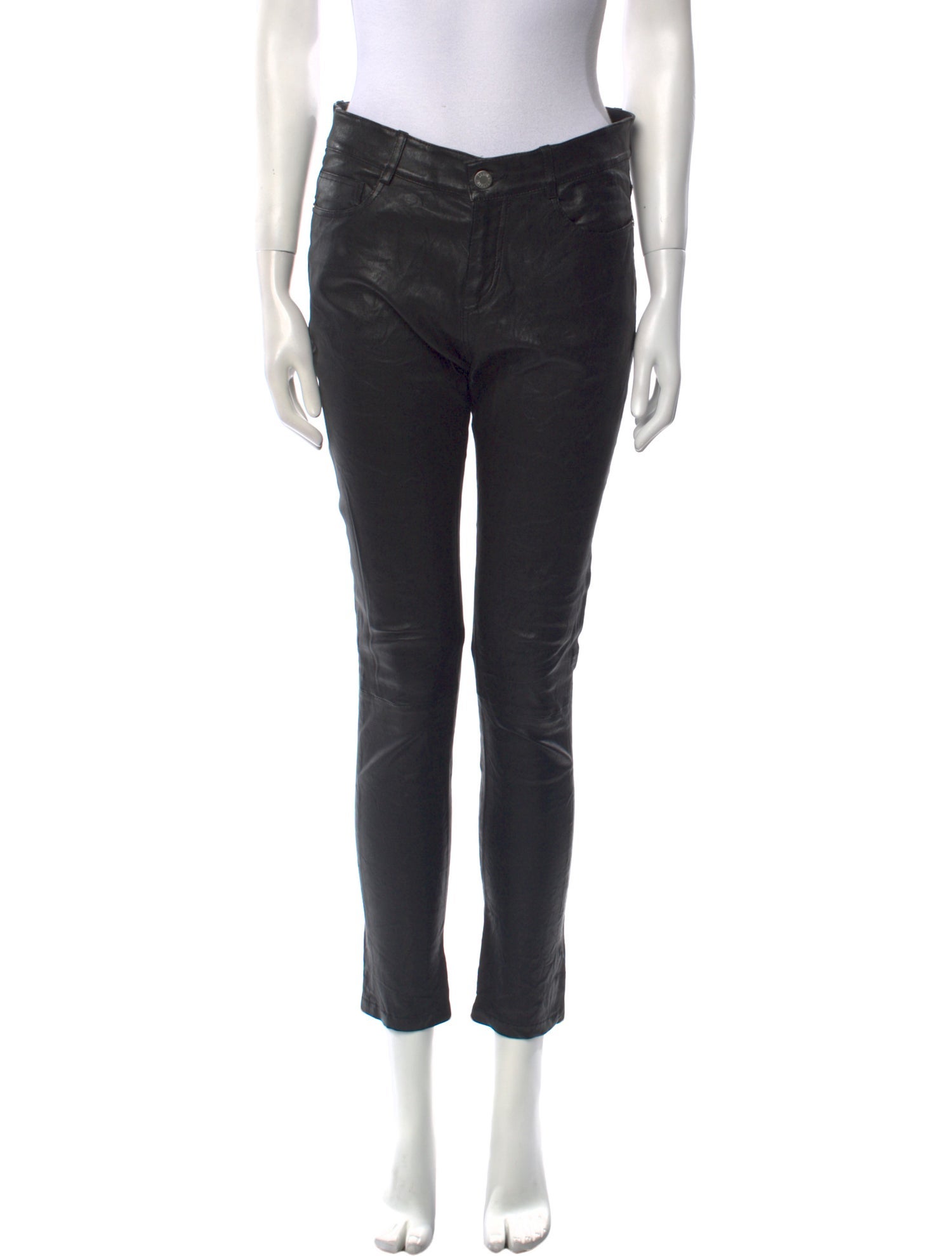 Zadig & Voltaire Lamb Leather Skinny Leg Pants