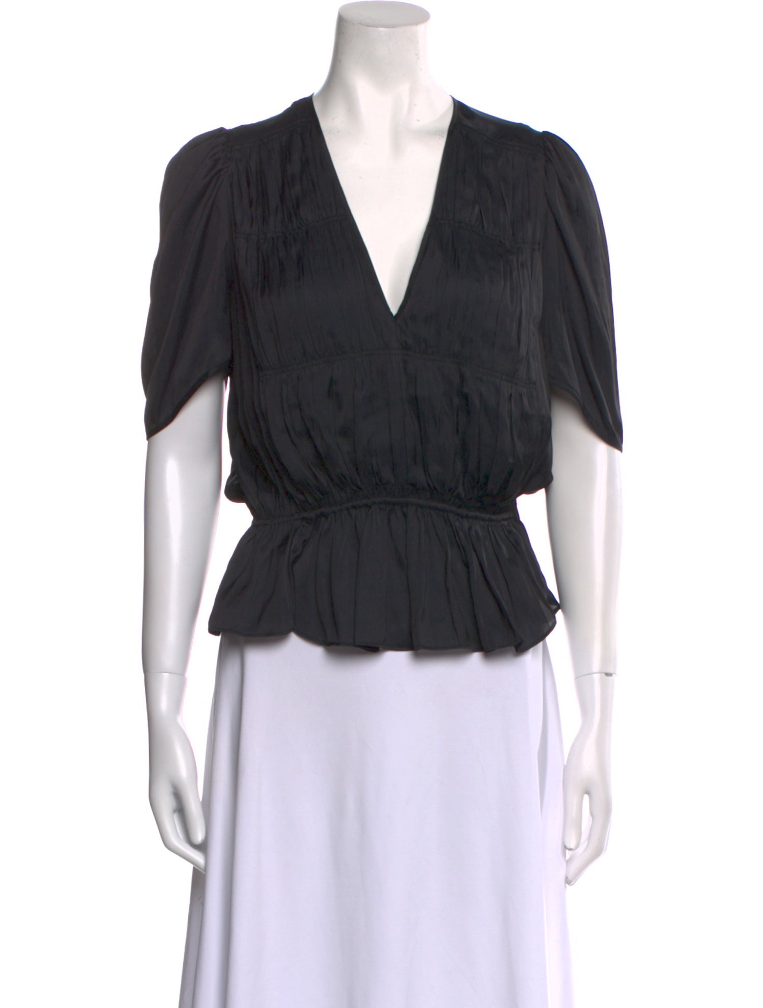 Zadig & Voltaire V-Neck Short Sleeve Crop Top