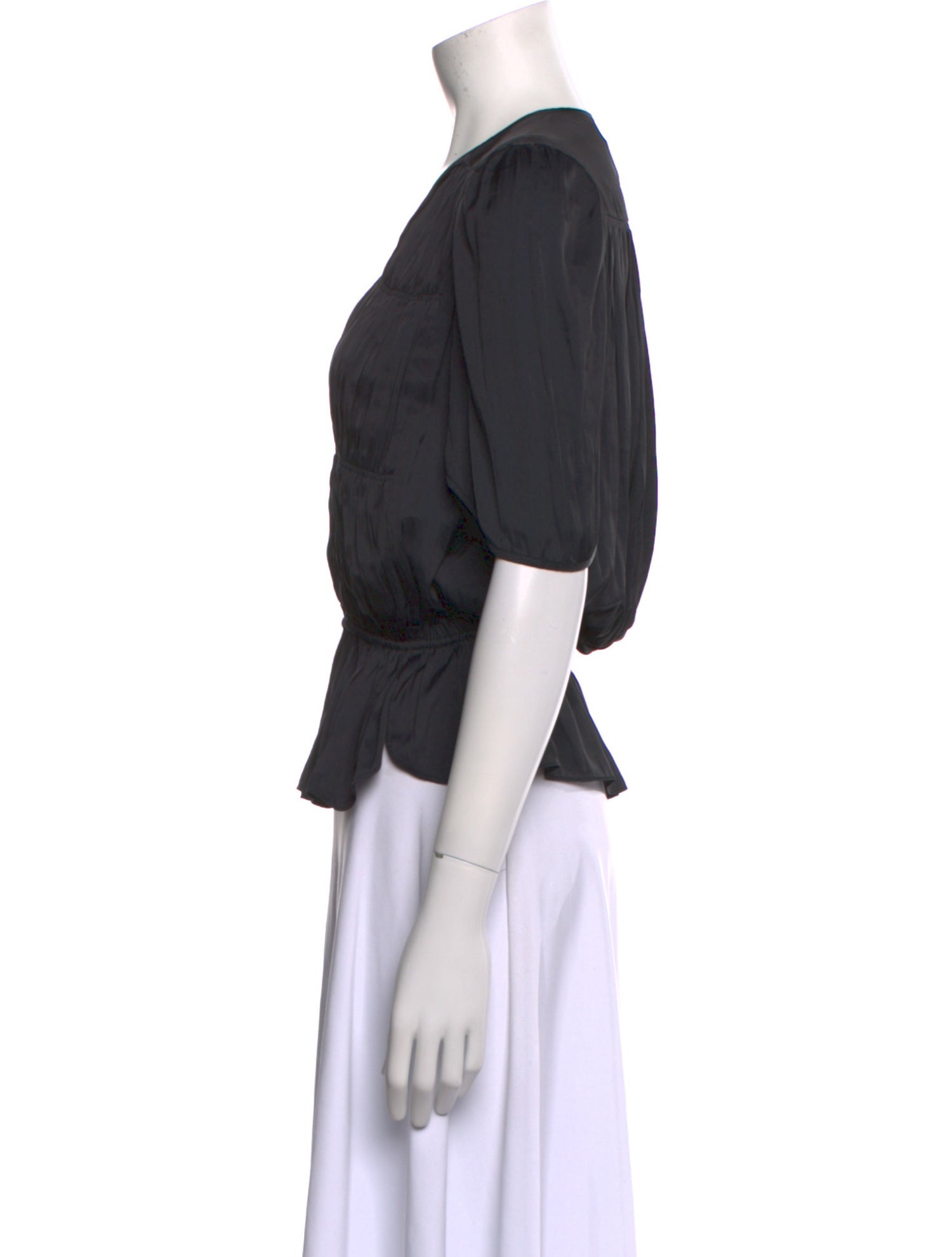 Zadig & Voltaire V-Neck Short Sleeve Crop Top