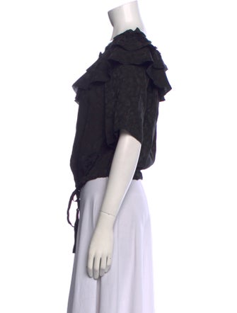 Zadig & Voltaire Silk Off-The-Shoulder Crop Top