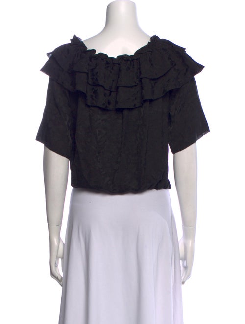 Zadig & Voltaire Silk Off-The-Shoulder Crop Top