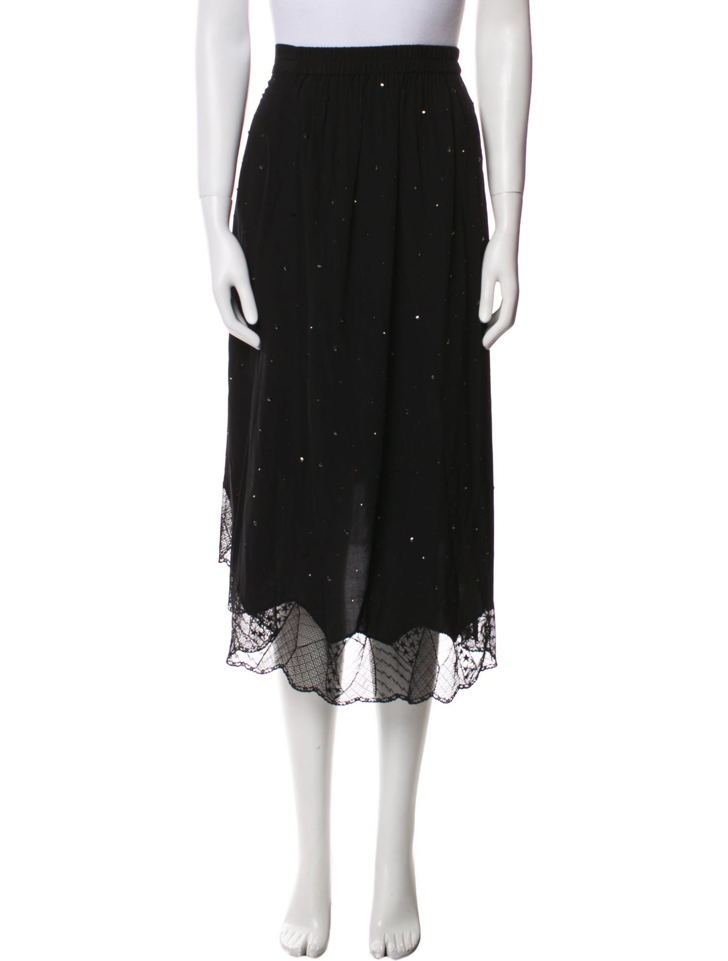 Zadig & Voltaire Silk Midi Length Skirt