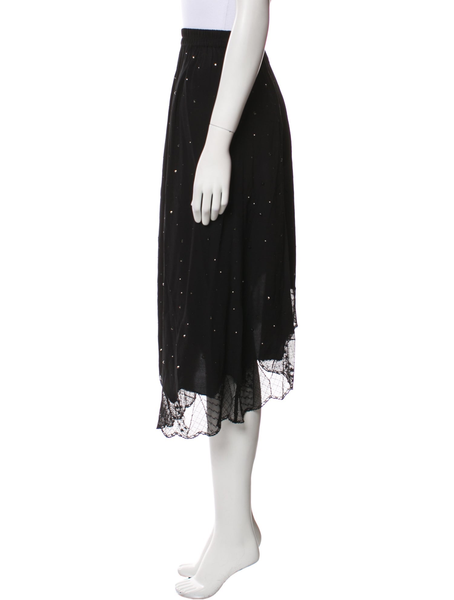 Zadig & Voltaire Silk Midi Length Skirt