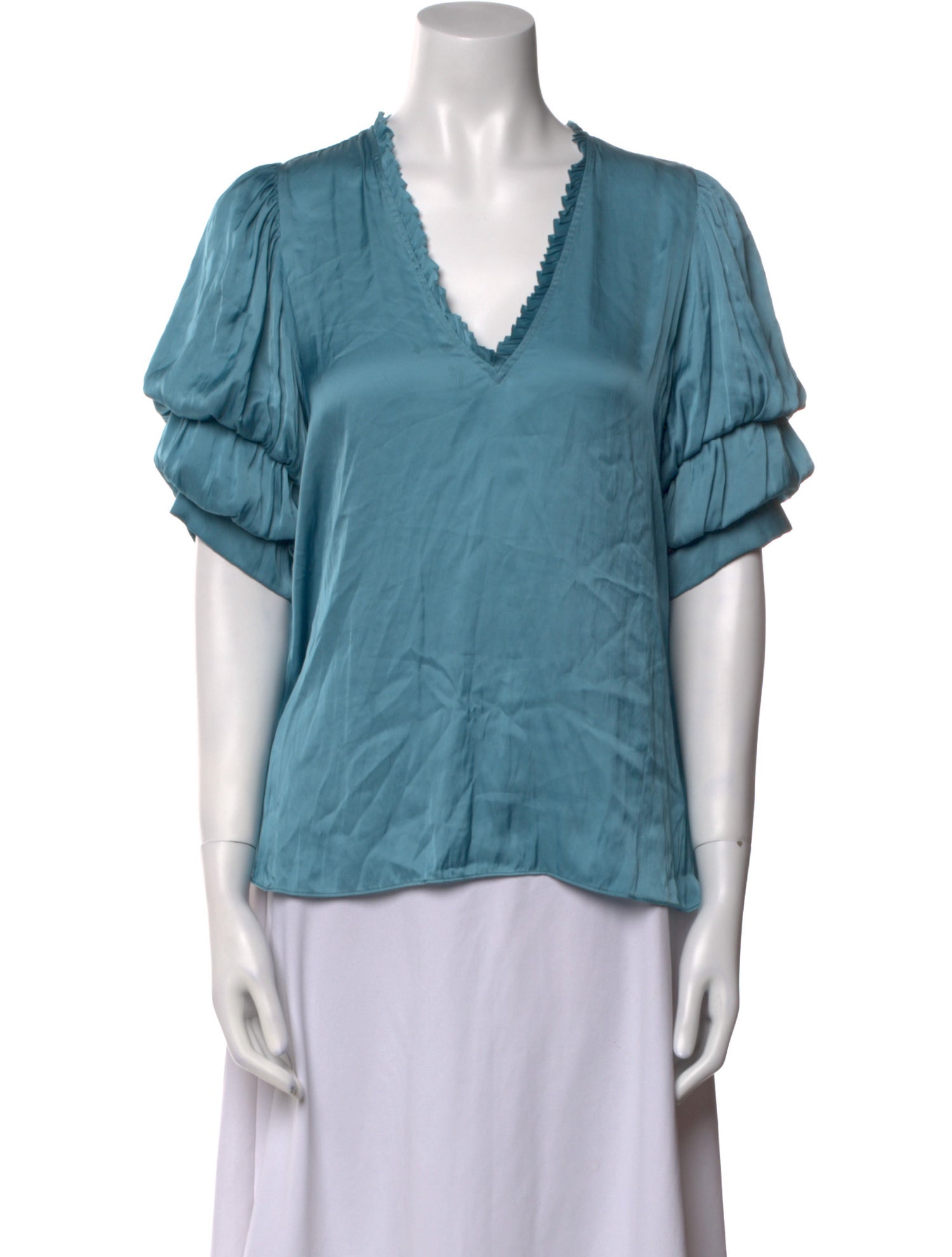 Zadig & Voltaire V-Neck Short Sleeve Blouse