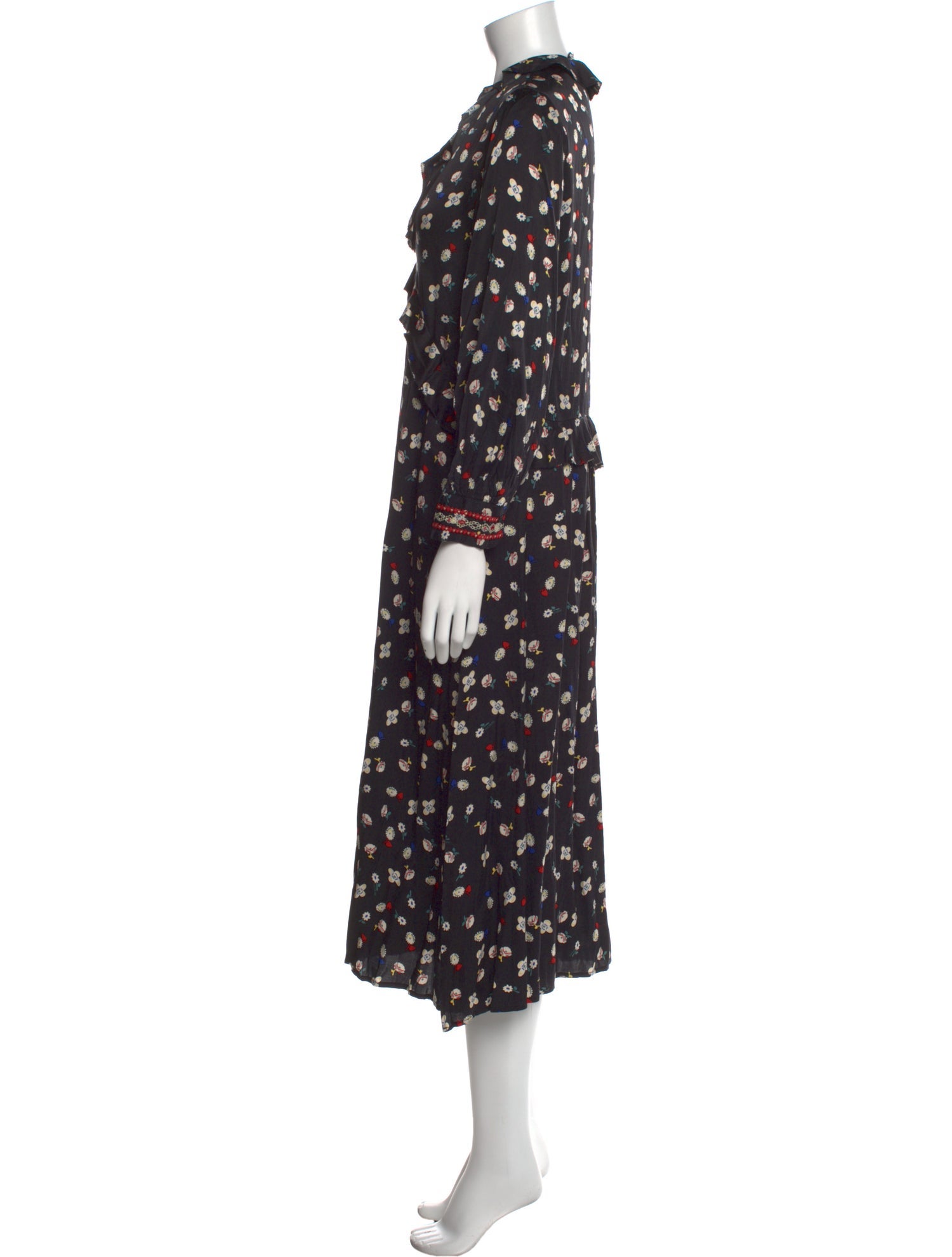 Zadig & Voltaire Floral Print Midi Length Dress