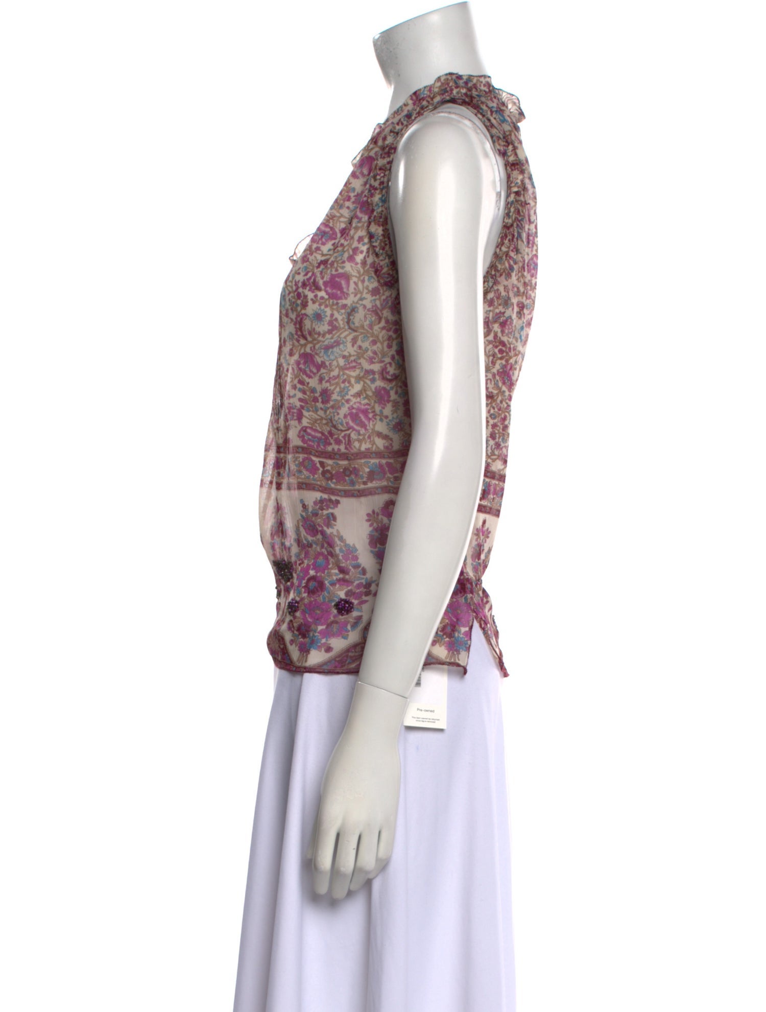 Zadig & Voltaire Paisley Print V-Neck Blouse