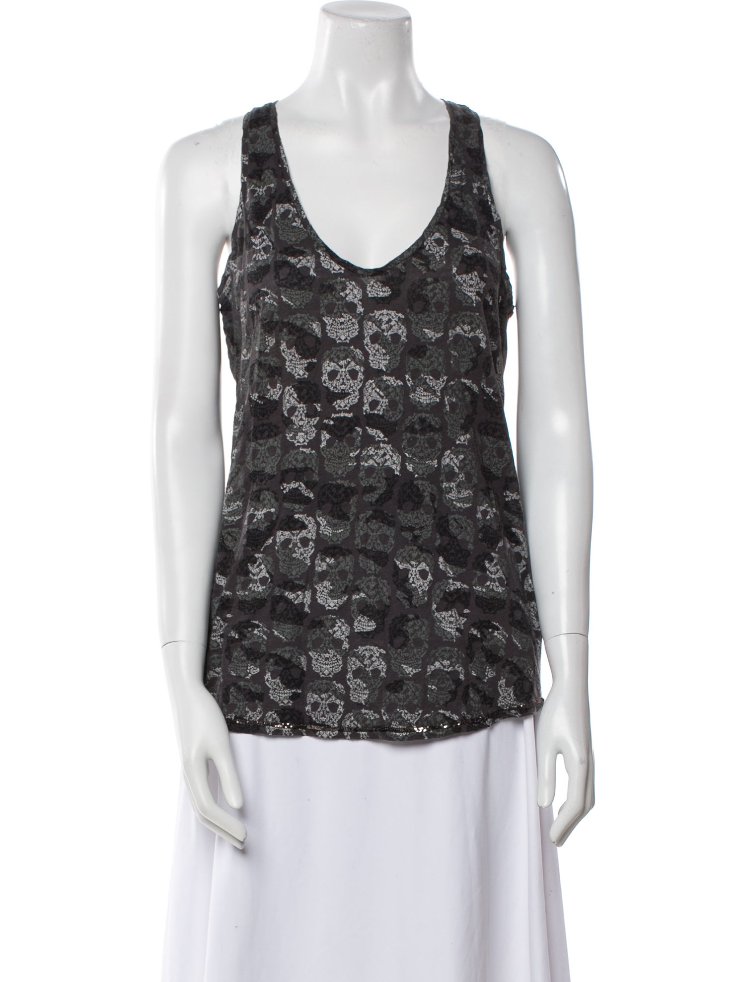 Zadig & Voltaire Printed Scoop Neck Top