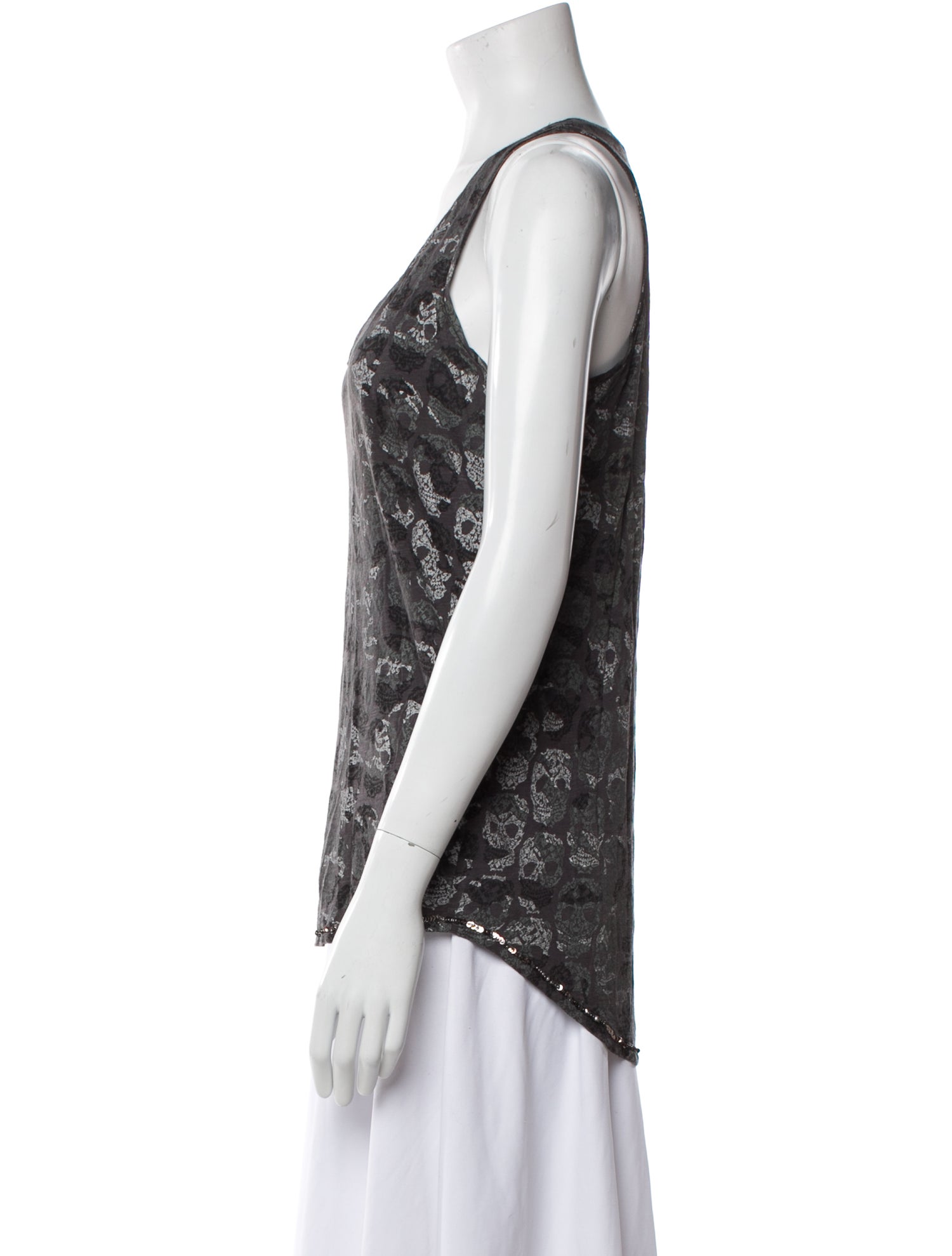 Zadig & Voltaire Printed Scoop Neck Top