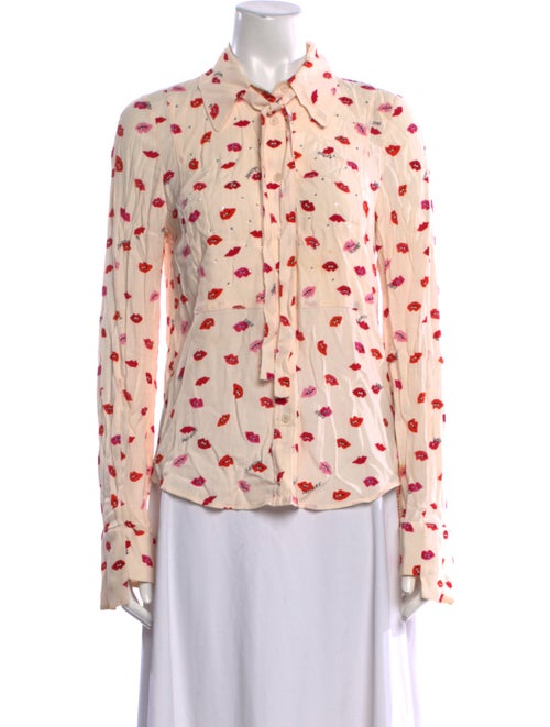 Zadig & Voltaire Printed Long Sleeve Button-Up Top