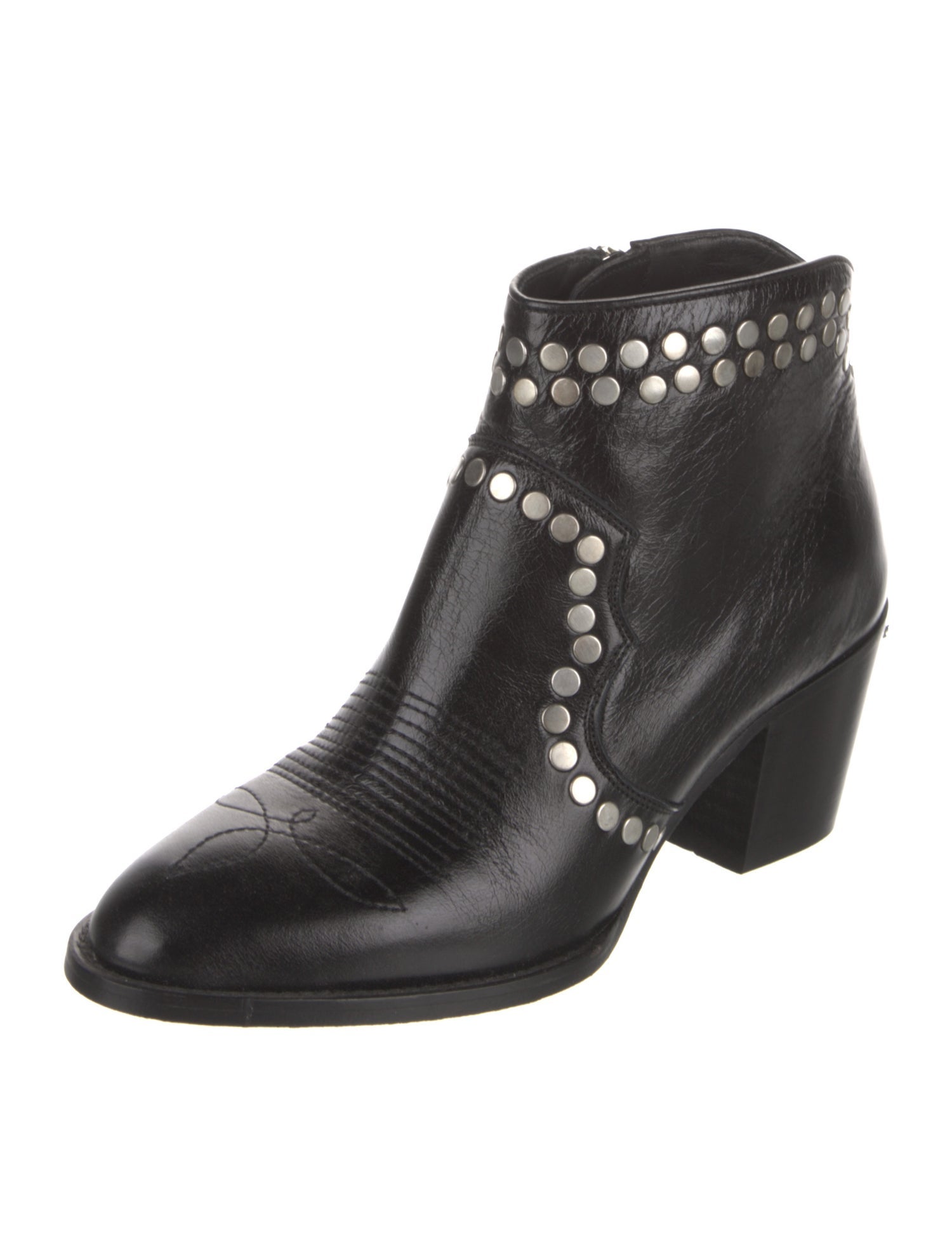 Zadig & Voltaire Leather Studded Accents Boots