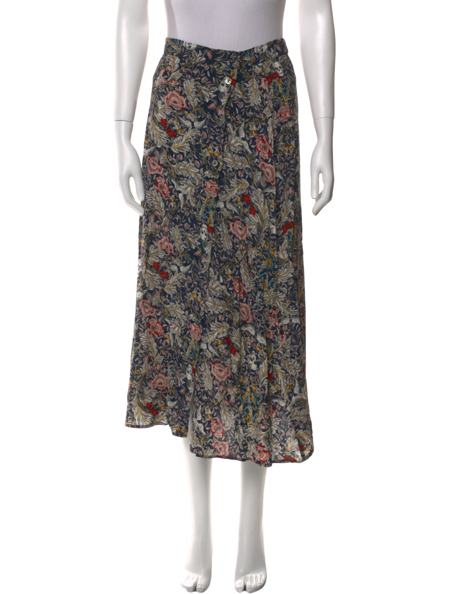 Zadig & Voltaire Floral Print Midi Length Skirt