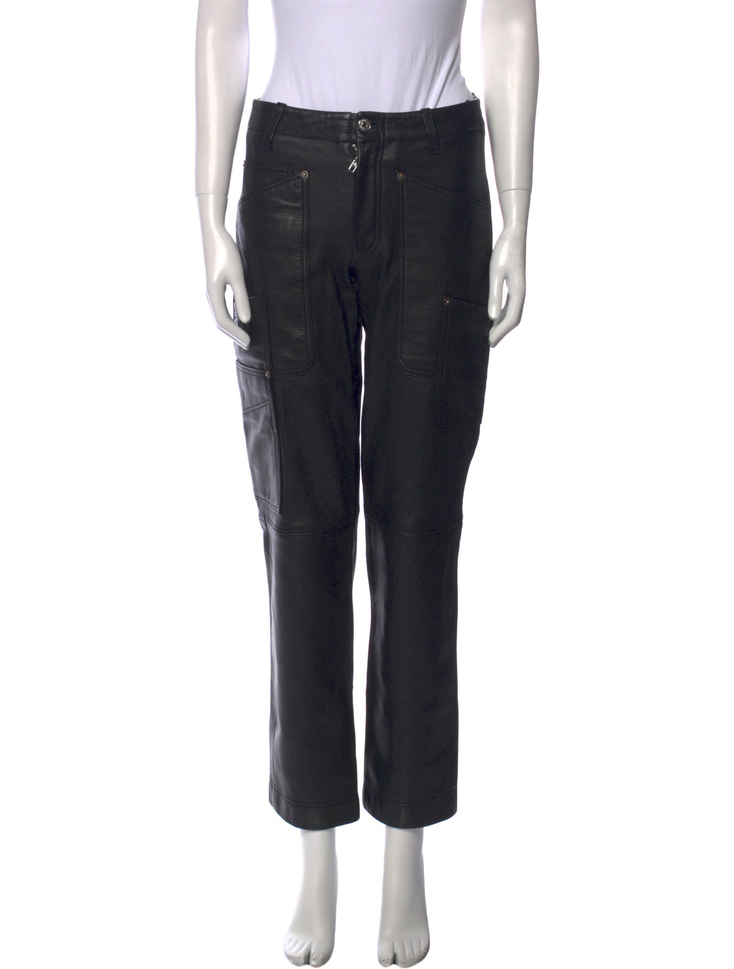 Zadig & Voltaire Leather Straight Leg Pants