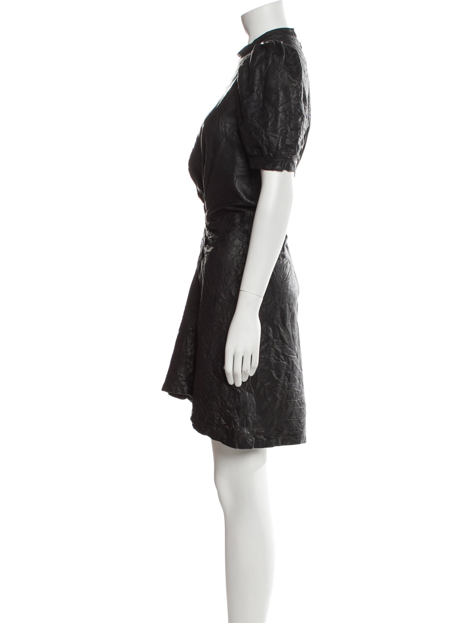 Zadig & Voltaire Lamb Leather Knee-Length Dress
