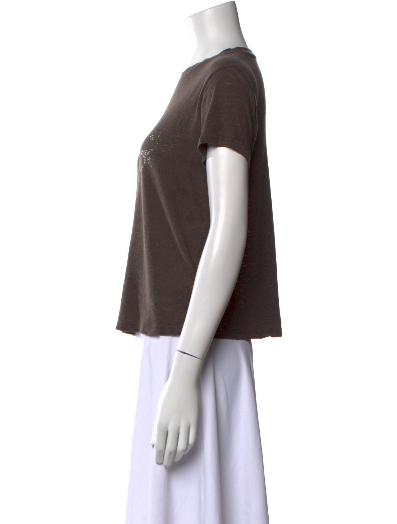 Zadig & Voltaire Linen Crew Neck T-Shirt