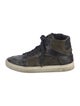 Zadig & Voltaire Leather Animal Print Sneakers