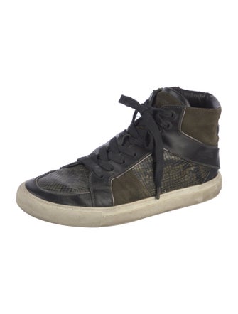 Zadig & Voltaire Leather Animal Print Sneakers