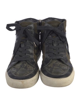 Zadig & Voltaire Leather Animal Print Sneakers