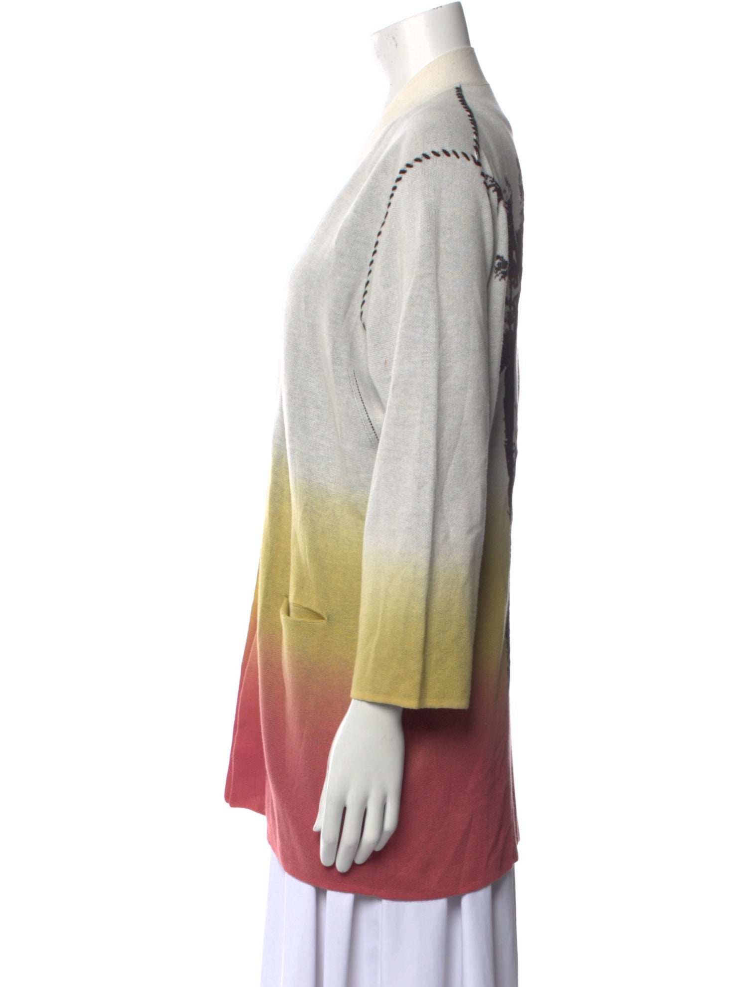 Zadig & Voltaire Striped Open Front Sweater