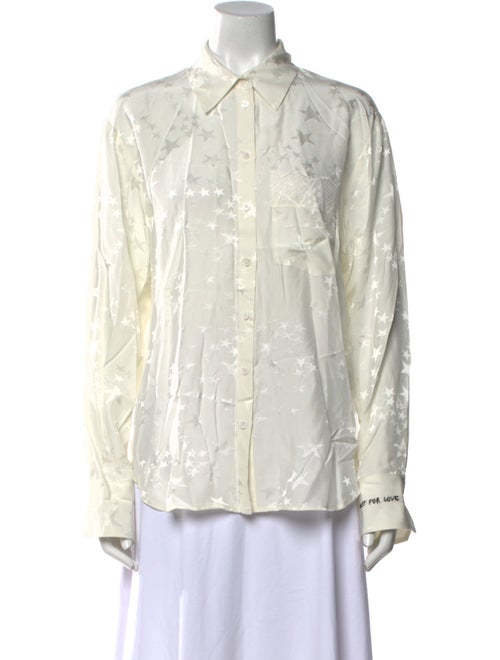 Zadig & Voltaire Silk Long Sleeve Button-Up Top