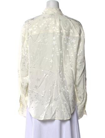 Zadig & Voltaire Silk Long Sleeve Button-Up Top
