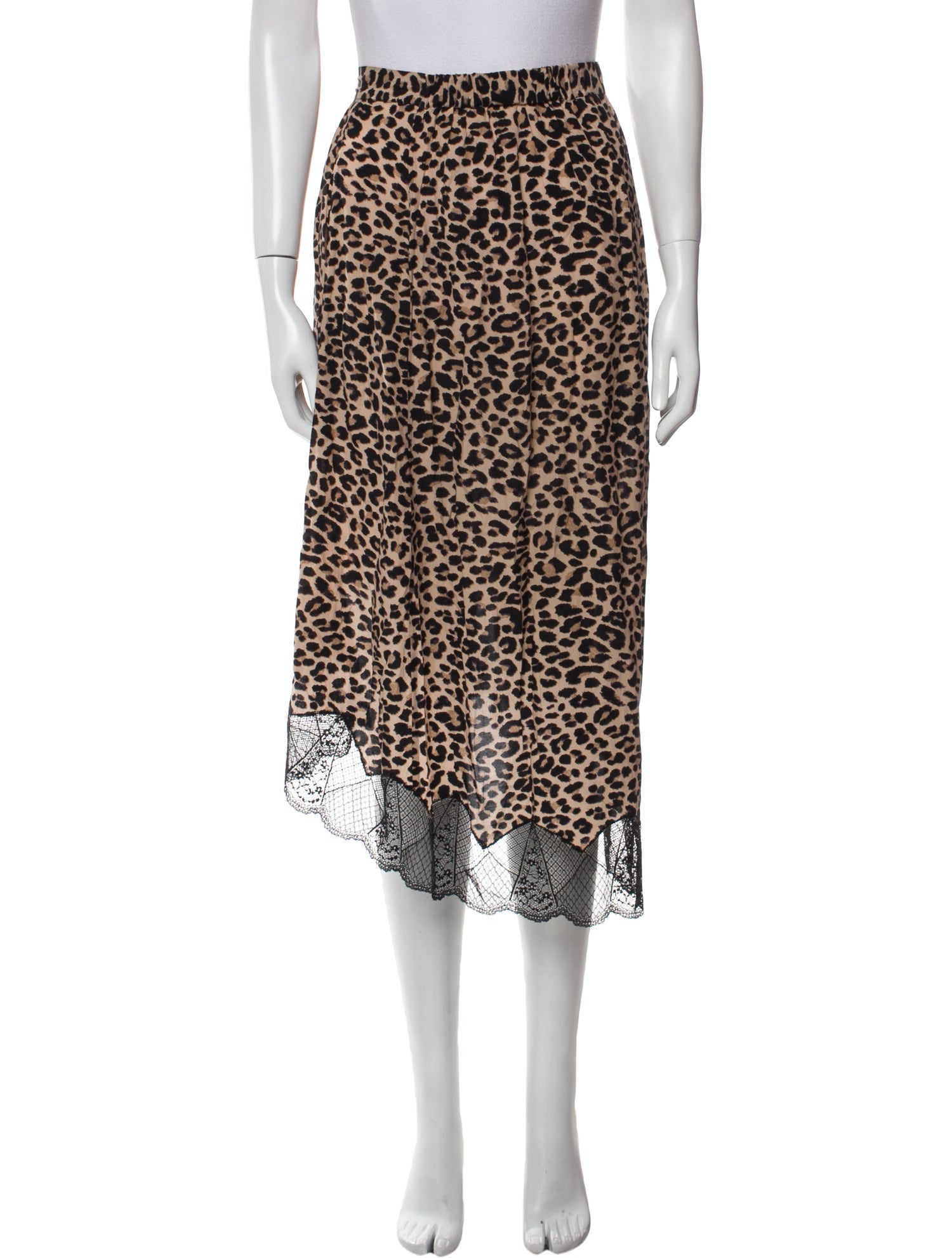 Zadig & Voltaire Animal Print Midi Length Skirt