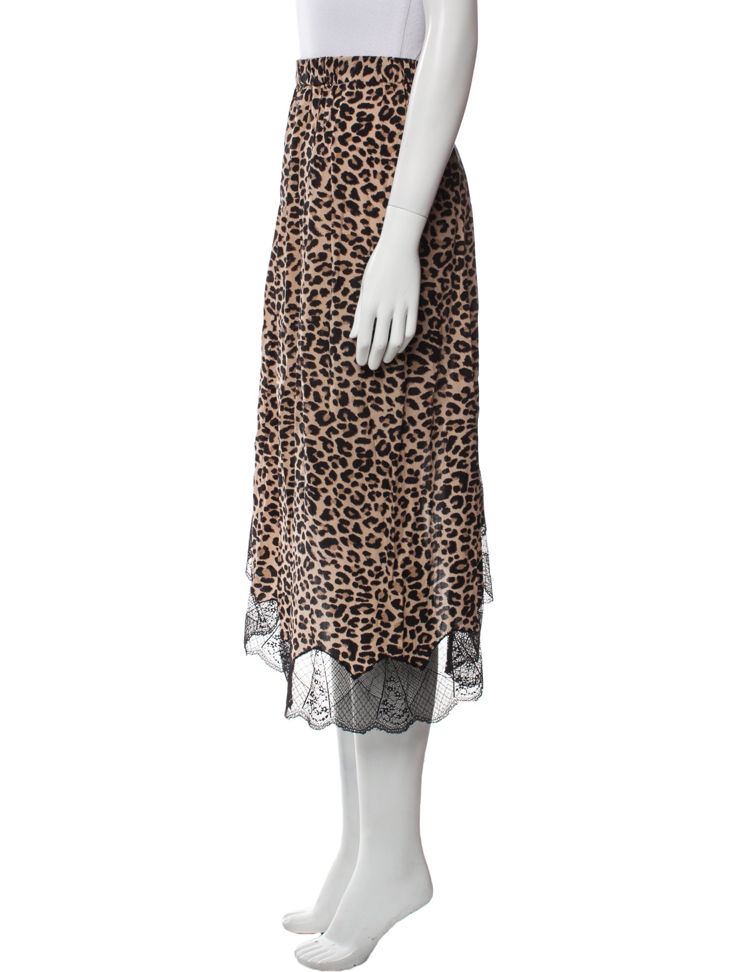 Zadig & Voltaire Animal Print Midi Length Skirt