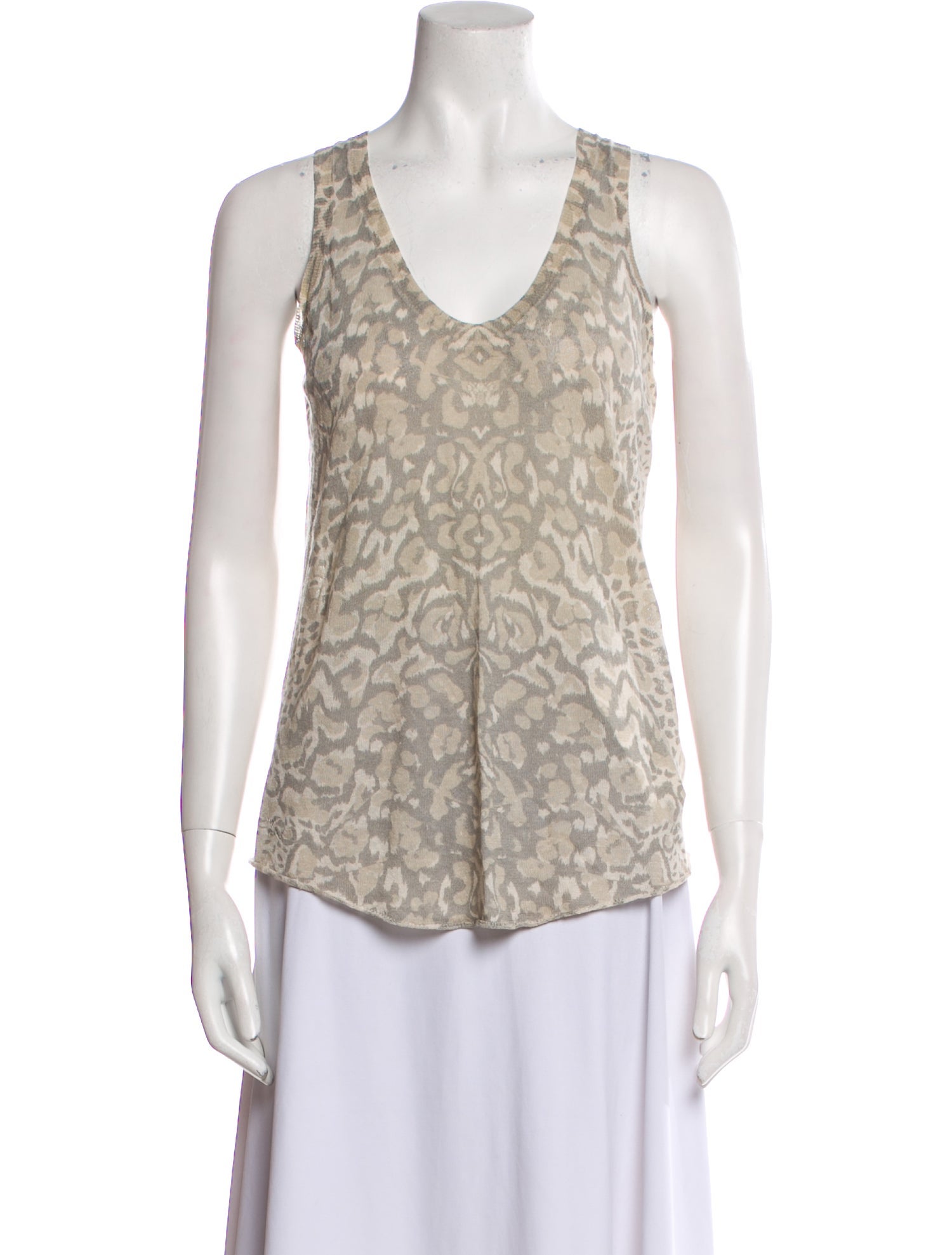 Zadig & Voltaire Linen Animal Print Top