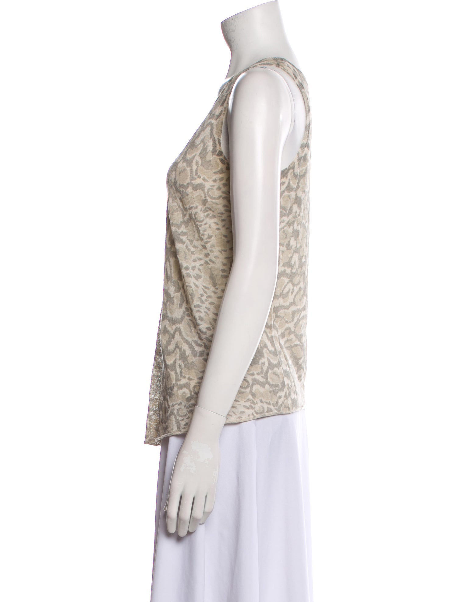 Zadig & Voltaire Linen Animal Print Top